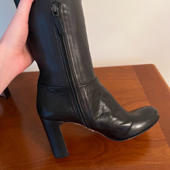 PRADA Black Heeled Zipper Tall Boots EU 36 - Picture 8 of 9